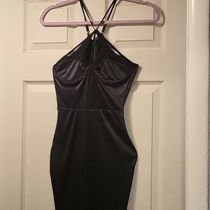 Skin tight black(pencil style) spandex dress.